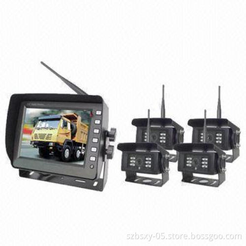 5.6-inch Wireless Camera System with Digital monitor and Car Camera for Trailer, 12-32V DC Voltage